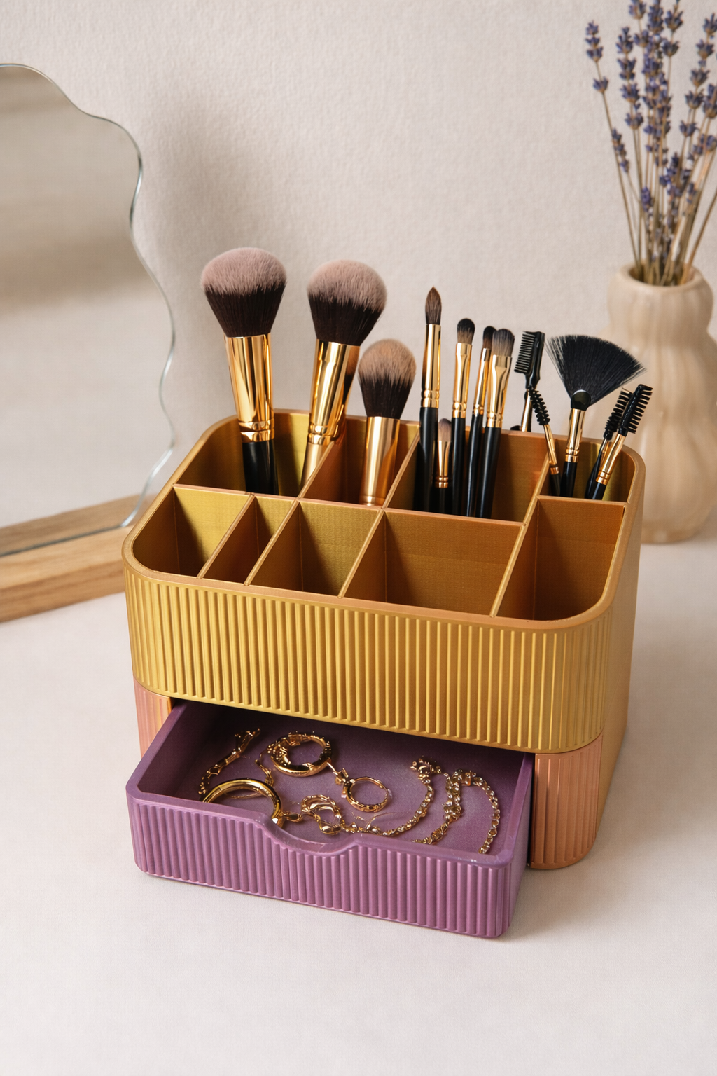 Organizer kosmetyczny z szufladą – funkcjonalny design 3D